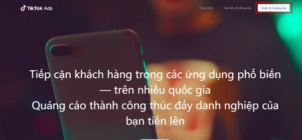 Quản‌ ‌lí‌ ‌quảng‌ ‌cáo‌ Tik Tok