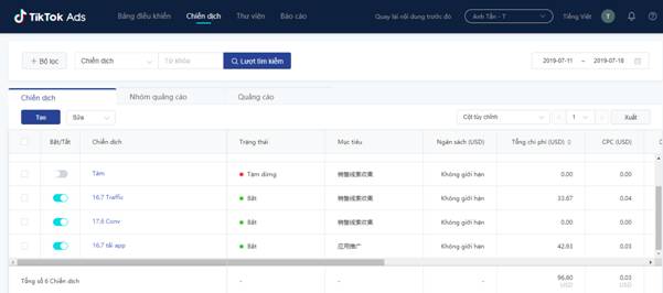 Tạo quảng cáo Tik Tok mới